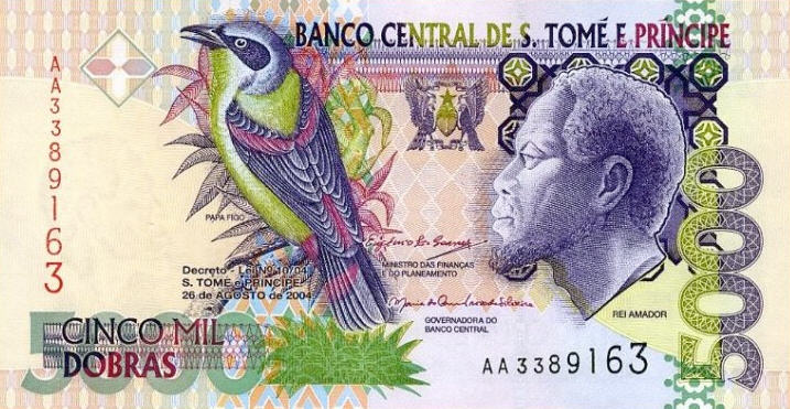 P65c St Thomas & Prince 5000 Dobras Year 2004